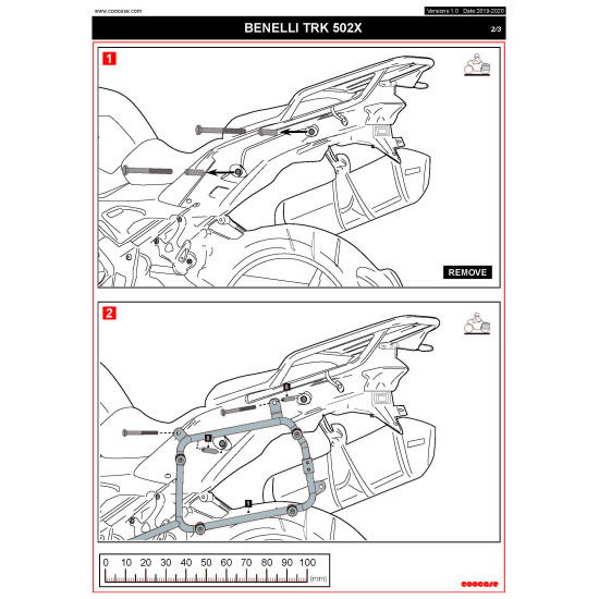 BENELLI TRK-502X 2018-2021 CENTRINĖS DĖŽĖS + ŠONINIŲ DĖŽIŲ RINKINYS