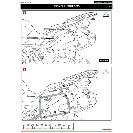 BENELLI TRK-502X 2018-2021 CENTRINĖS DĖŽĖS + ŠONINIŲ DĖŽIŲ RINKINYS