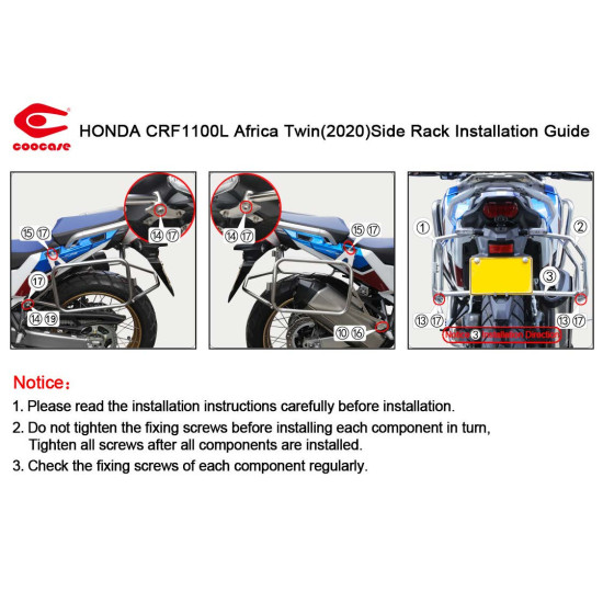 CENTER + SIDE BOX LUGGAGE SET HONDA AFRICA TWIN 1100 2020-2023