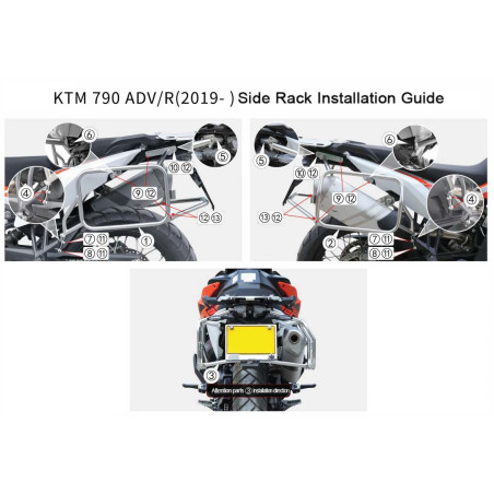 KTM 790ADV / R (KTM 790 / 890) CENTER CASE + SIDE CASE BRACKET