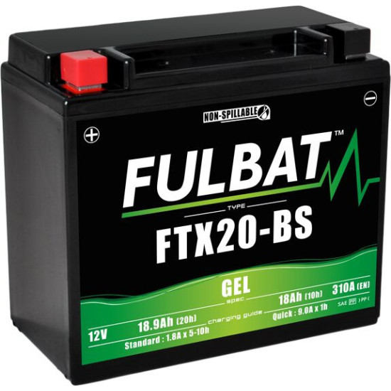 FULBAT FTX20-BS BE PRIEŽIŪROS GELIO AKUMULIATORIUS