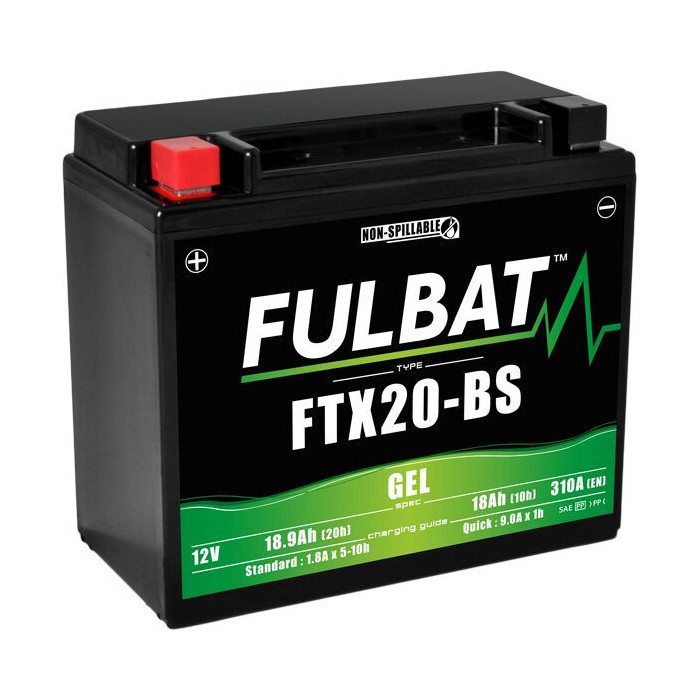 FULBAT FTX20-BS BE PRIEŽIŪROS GELIO AKUMULIATORIUS