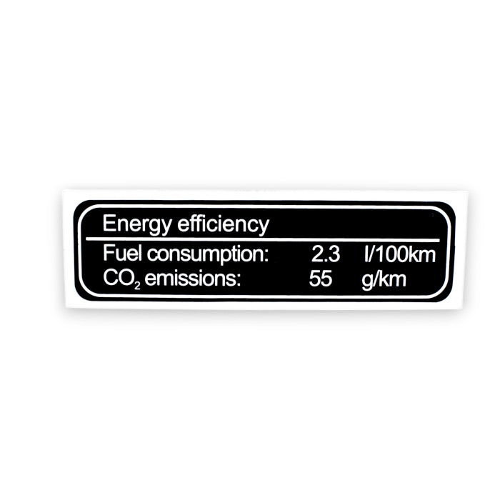 Fuel consumption information sticker SRK125R