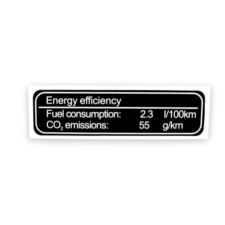 Fuel consumption information sticker SRK125R