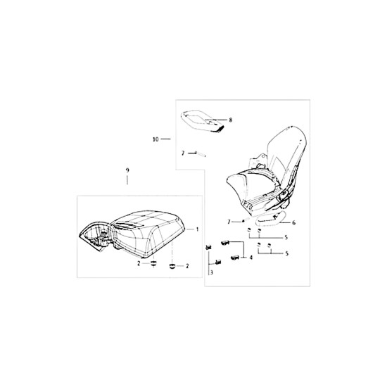 PASSENGER SEAT WITH BACKREST (FULL) SFA1000 SFA600