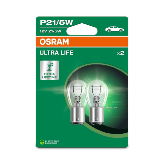 OSRAM ULTRALIFE 7528ULT-2SZ lizdinės plokštelės lemputė 12V 21 / 5W P21 / 5W M-TECH