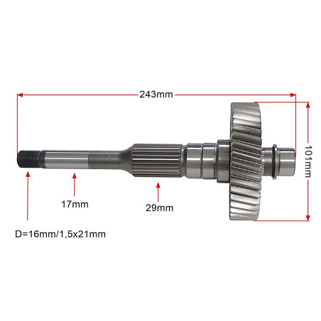 FORT350 GEARBOX MAIN SHAFT
