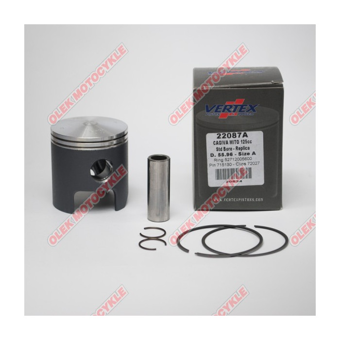 VERTEX Piston Cagiva Mito 125 '93, '99 -'07 (hood top) (rings 52712005600 x 2 pcs.)