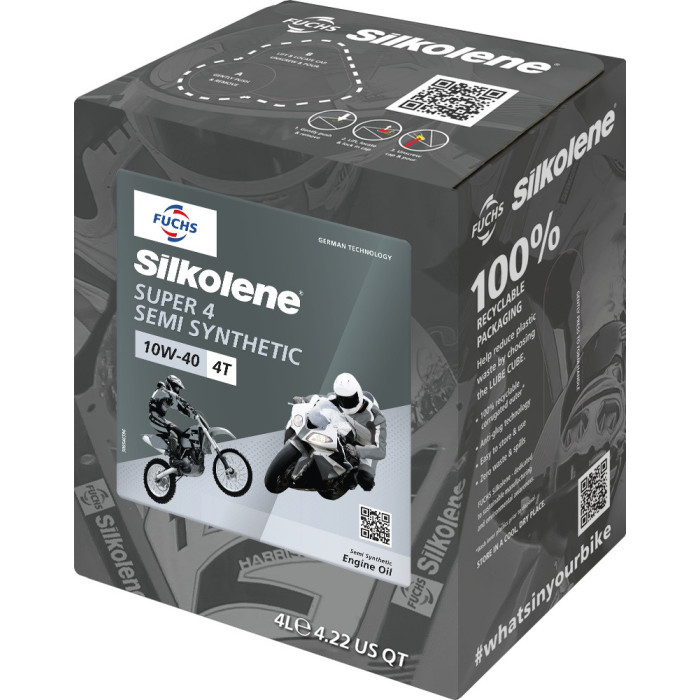 FUCHS SILKOLENE SUPER 4T engine oil 10W40 4L