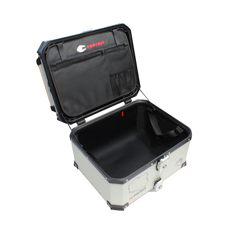 COOCASE ALUMINUM TOP BOX 55L SILVER WITH POLAND MAP + INNER BAG