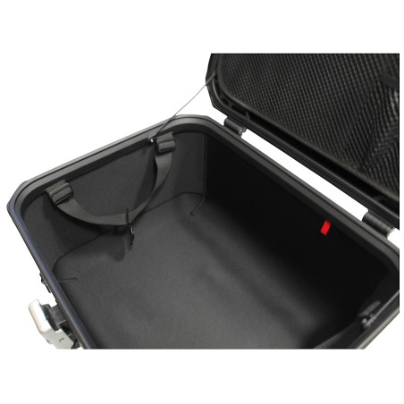 COOCASE ALUMINUM TOP BOX 55L SILVER WITH POLAND MAP + INNER BAG
