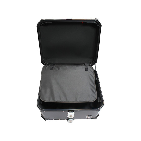 COOCASE 55L Aluminum Center Luggage with Backrest, Black