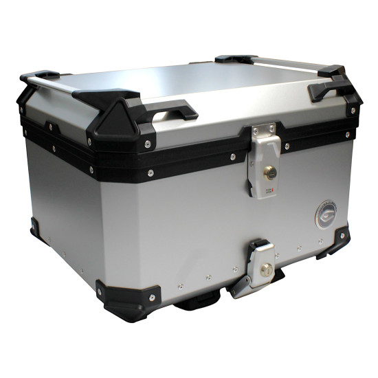 COOCASE 55L Aluminum Center Luggage with Backrest, Silver