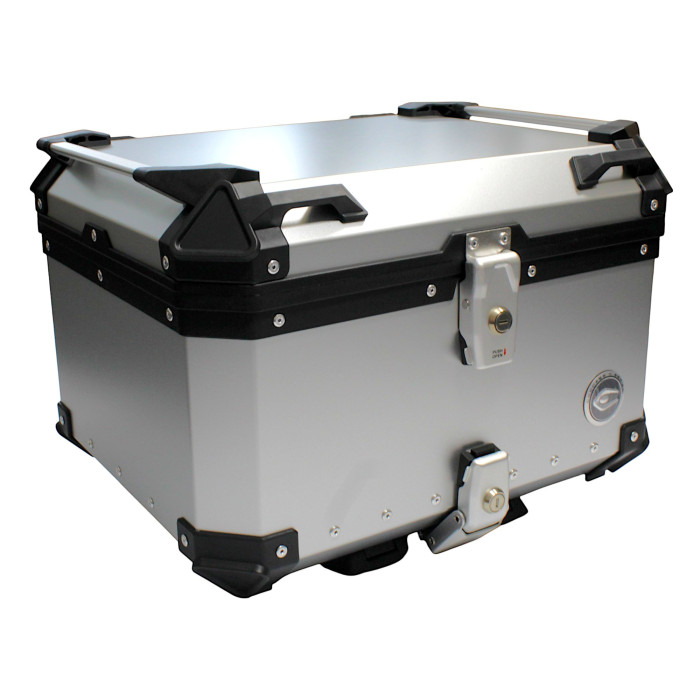 COOCASE 55L Aluminum Center Luggage with Backrest, Silver