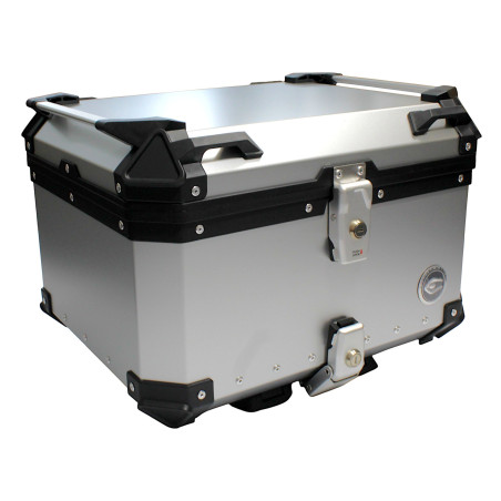 COOCASE 55L Aluminum Center Luggage with Backrest, Silver