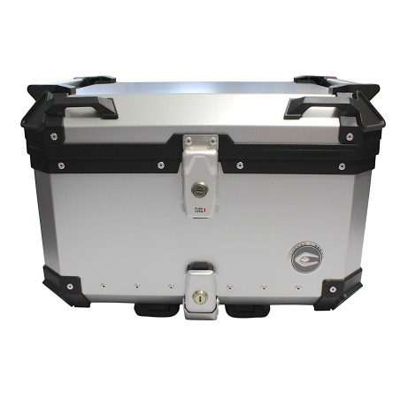 COOCASE 55L Aluminum Center Luggage with Backrest, Silver