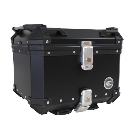 Set of 3 aluminum boxes (2 x 36 l symmetrical + 45 l) black cases