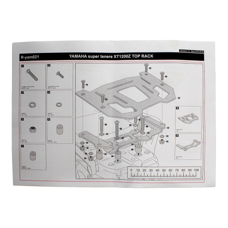 CENTER + SIDE BOX HOLDERS YAMAHA TENERE 1200 2010-2016 SYMMETRICAL SIDE BOX HOLDERS