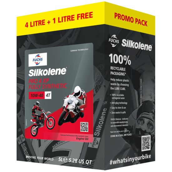 FUCHS SILKOLENE PRO 4T 10W40 engine oil - XP 4L + 1L free