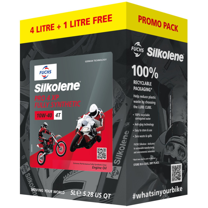 FUCHS SILKOLENE PRO 4T 10W40 variklio alyva - XP 4L + 1L nemokamai