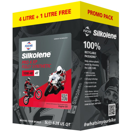 FUCHS SILKOLENE PRO 4T 10W40 variklio alyva - XP 4L + 1L nemokamai