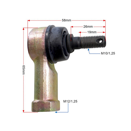 TEKYO STEERING ROD END LEFT + RIGHT KAWASAKI HONDA