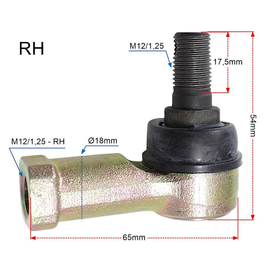 TEKYO TIE ROD END LEFT + RIGHT YAMAHA 51-1007-LR