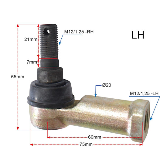 TEKYO TIE ROD END LEFT + RIGHT HONDA 51-1008-LR