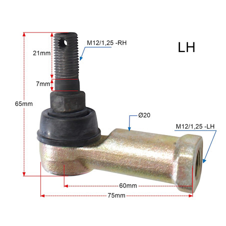 TEKYO TIE ROD END LEFT + RIGHT HONDA 51-1008-LR