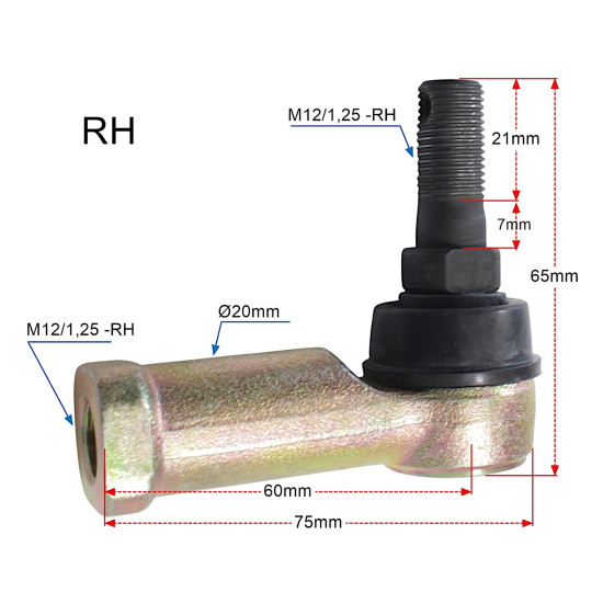 TEKYO TIE ROD END LEFT + RIGHT HONDA 51-1008-LR
