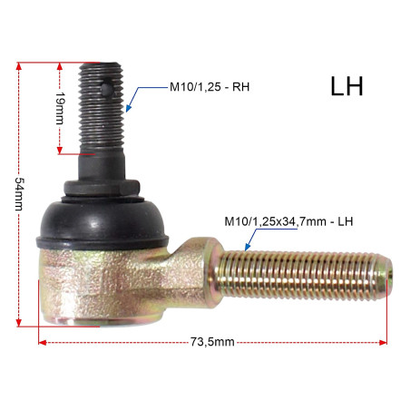 TEKYO TIE ROD END LEFT + RIGHT KAWASAKI SUZUKI POLARIS ARCTIC CAT