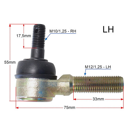 TEKYO TIE ROD END LEFT + RIGHT ARCTIC CAT KAWASAKI SUZUKI HONDA