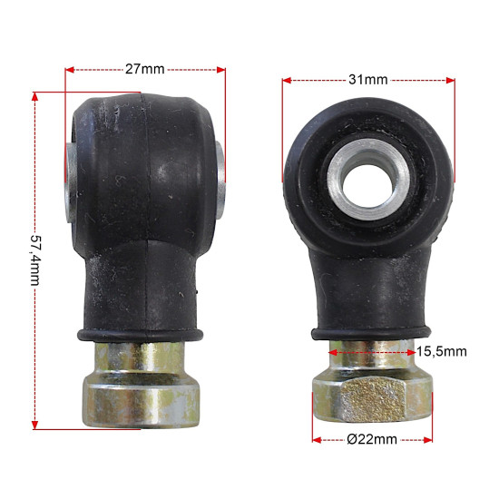 TEKYO STEERING ROD END LEFT + RIGHT POLARIS 51-1021-LR