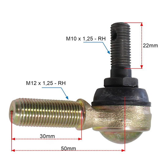 TEKYO STEERING ROD END LEFT + RIGHT POLARIS 51-1062-LR