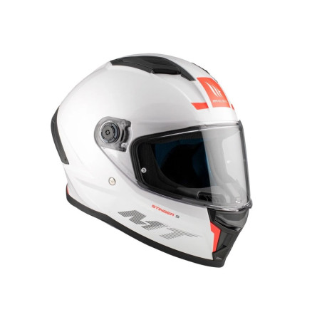 MT STINGER 2 SOLID A0 helmet white glossy, size XL