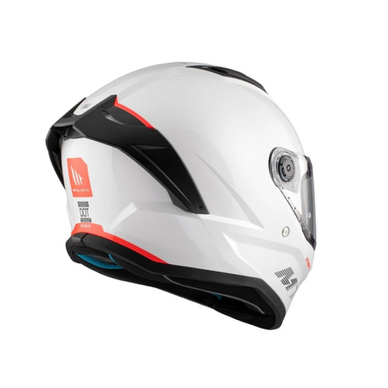MT STINGER 2 SOLID A0 šalmas baltas blizgus, XL dydis