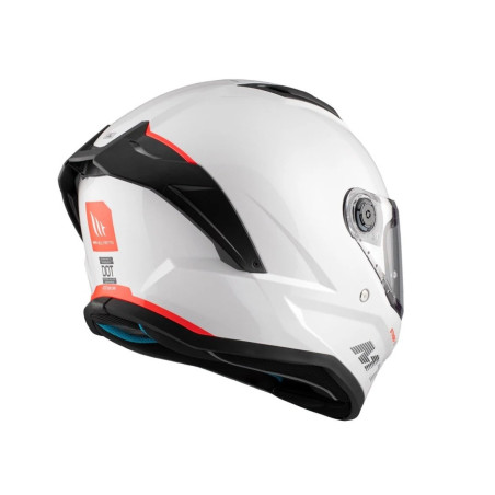 MT STINGER 2 SOLID A0 helmet white glossy, size XL