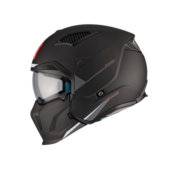 MT STREETFIGHTER SV S juodas matinis šalmas, XL dydis