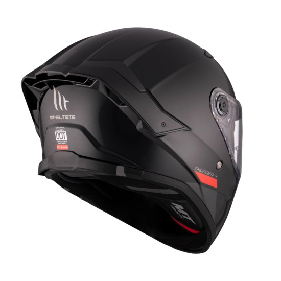 MT THUNDER 4 SV SOLID šalmas juodas blizgus