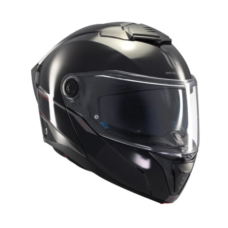 MT ATOM 2 SV SOLID A1 flip-up helmet, glossy black