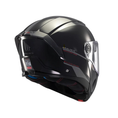 MT ATOM 2 SV SOLID A1 flip-up helmet, glossy black