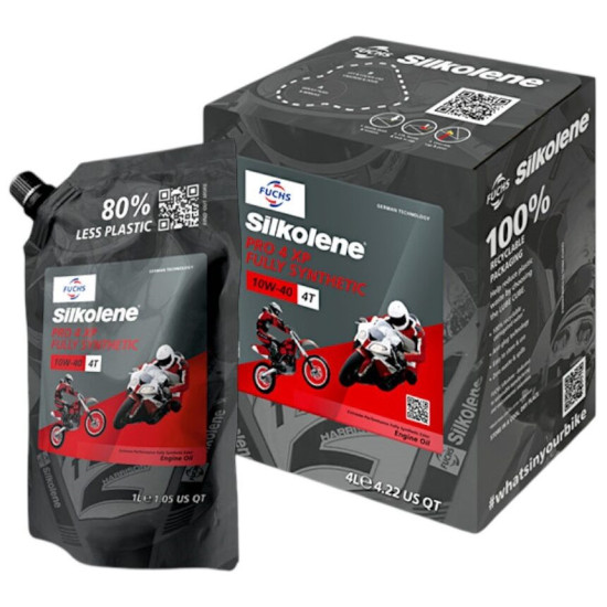 FUCHS SILKOLENE PRO 4T 10W40 ENGINE OIL - XP 4L + 1L PROMOTION