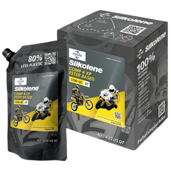 FUCHS SILKOLENE COMP 4T 10W40 ENGINE OIL - XP 4L + 1L PROMOTION