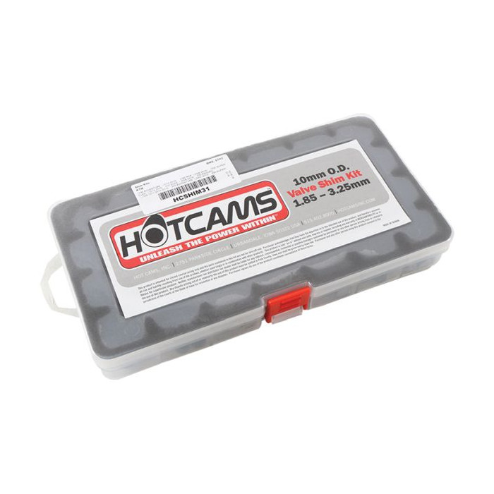 HOT CAMS vožtuvų reguliavimo tabletės 10mm nuo 1.80 iki 3.20 CO 0,05 komplektas ( pakeistas HCSHIM23 )