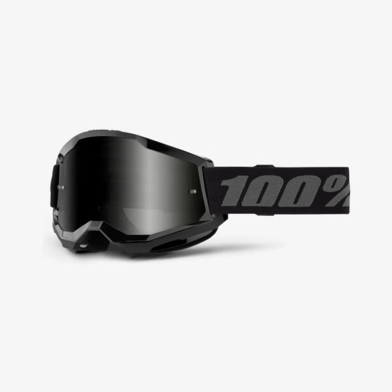 100 PERCENT STRATA 2 SAND BLACK - SMOKE LENS glasses