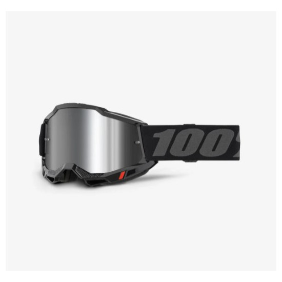 100 PERCENT ACCURI 2 BLACK - MIRROR SILVER LENS glasses ACCURI 2 color: black, mirror lens