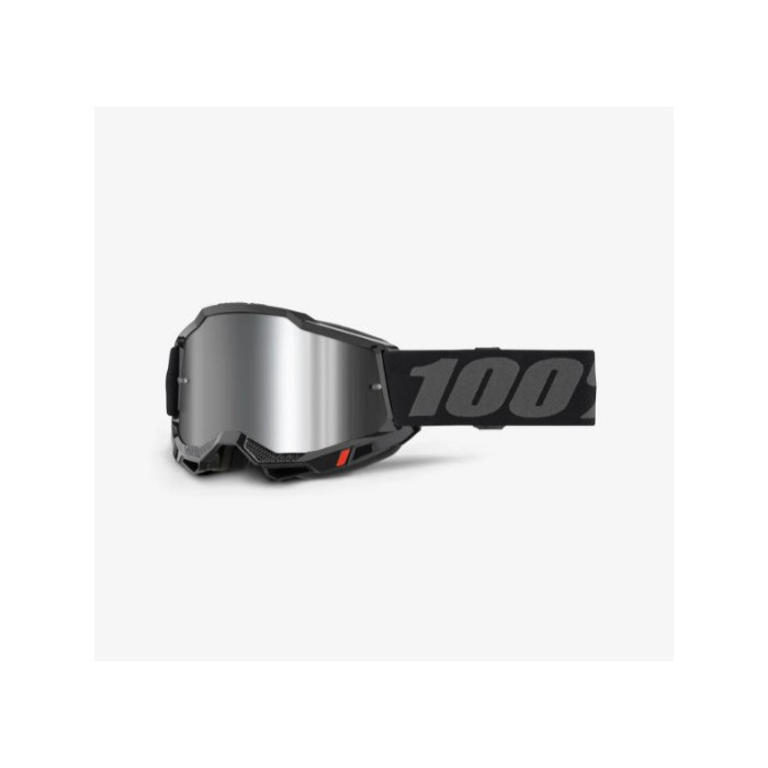 100 PERCENT ACCURI 2 BLACK - MIRROR SILVER LENS glasses ACCURI 2 color: black, mirror lens