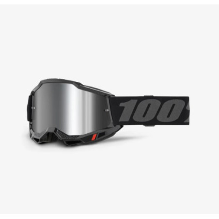 100 PROCENT ACCURI 2 BLACK - MIRROR SILVER LENS akiniai ACCURI 2 spalva: juoda, stikliukas veidrodinis