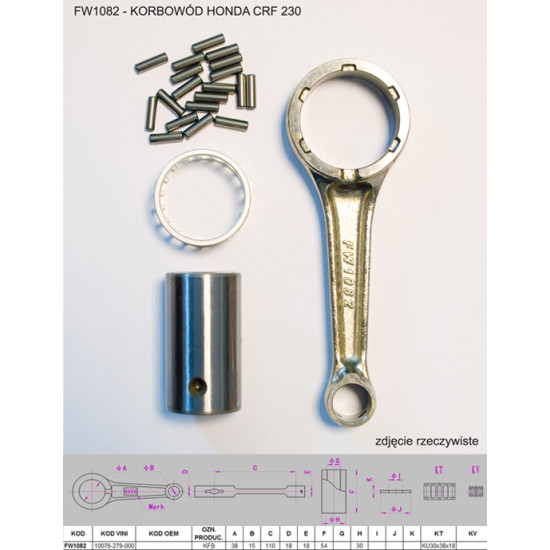FLYWAY connecting rod HONDA CRF 230