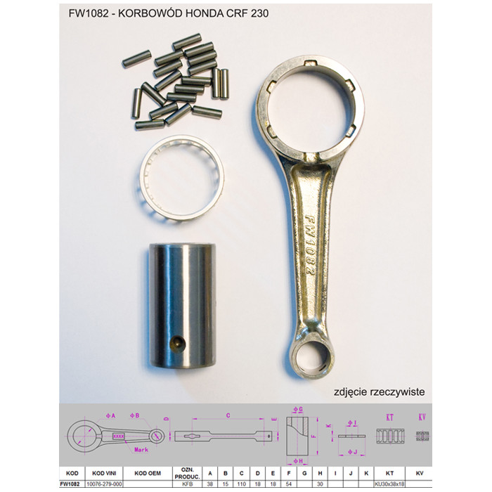FLYWAY connecting rod HONDA CRF 230